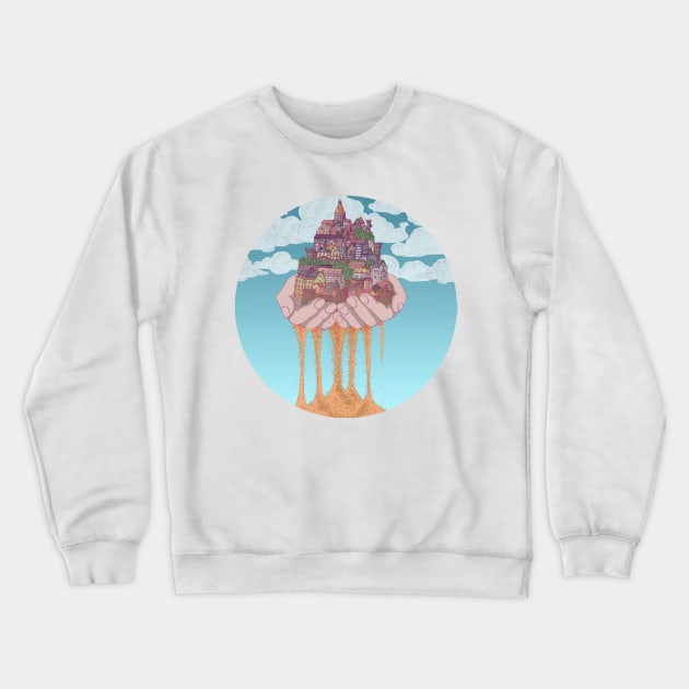 Sandcastles Crewneck Sweatshirt by ECMazur